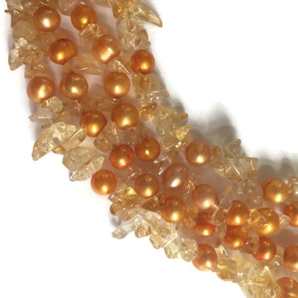 Ross Simons Twisted 6-6.5mm Gold Pearl Necklace - Picture 9 of 11